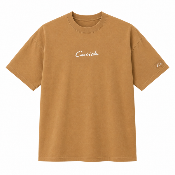 CASICK tan oversized tee