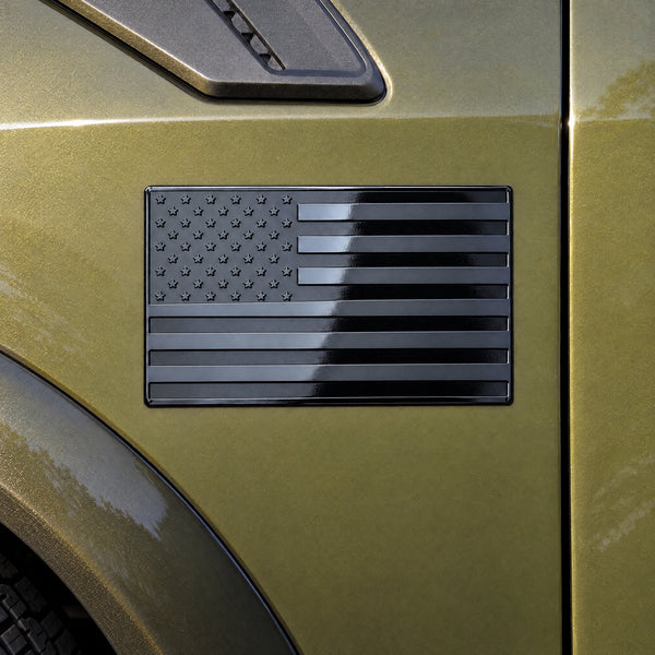 2PCS Metal USA Flag Sticker